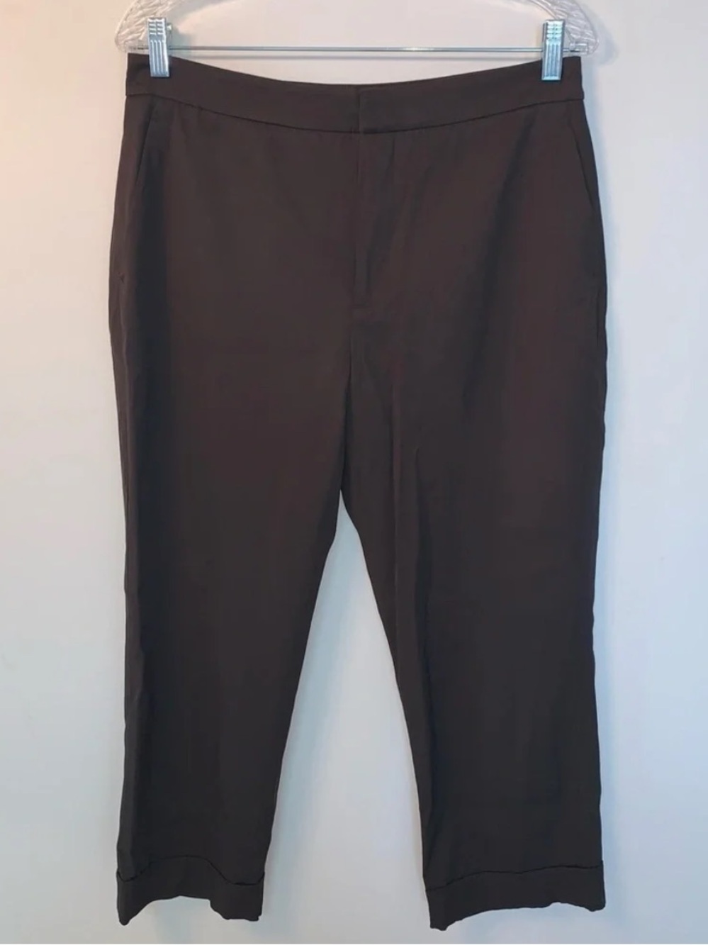 Zara Brown Viscose Ankle Pants M